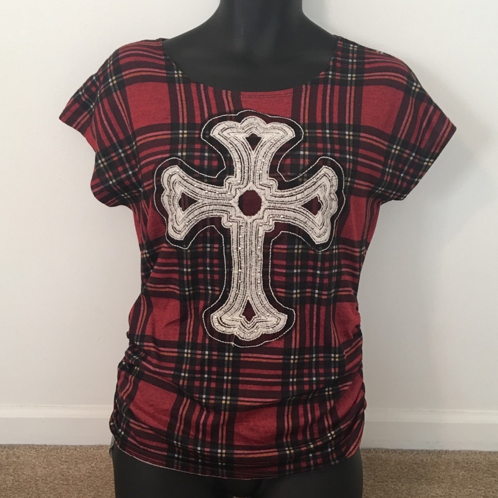 Cato top , ruched sides , sz small